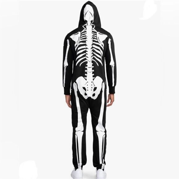 SKELETON ONE PIECE COSTUME BY TIPSY ELVES, XXL, JACK SKELLINGTON - Picture 4 of 5